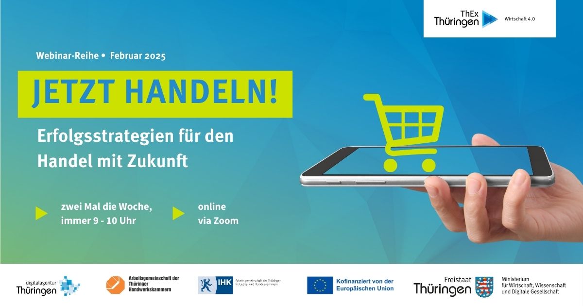 Handelswebinarreihe - Flyer: Jetzt Handeln